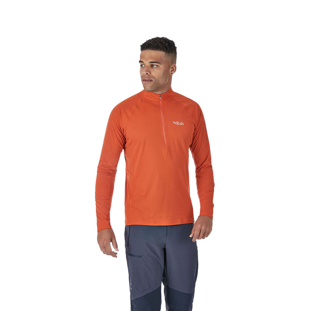 Rab Pulse Long Sleeve Zip – Firecracker