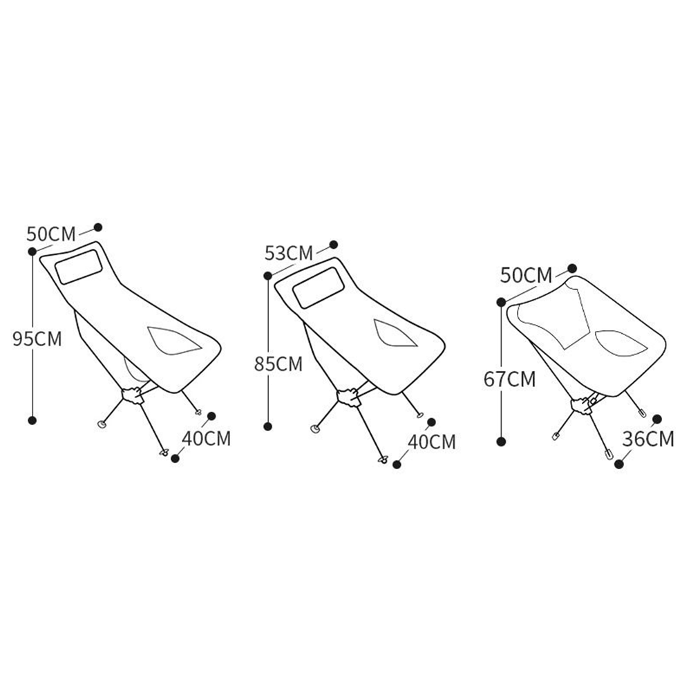 Hewolf Space Medium Aluminum Alloy Foldable Chair