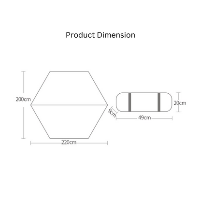 Hewolf Large Hexagonal Aluminium Film