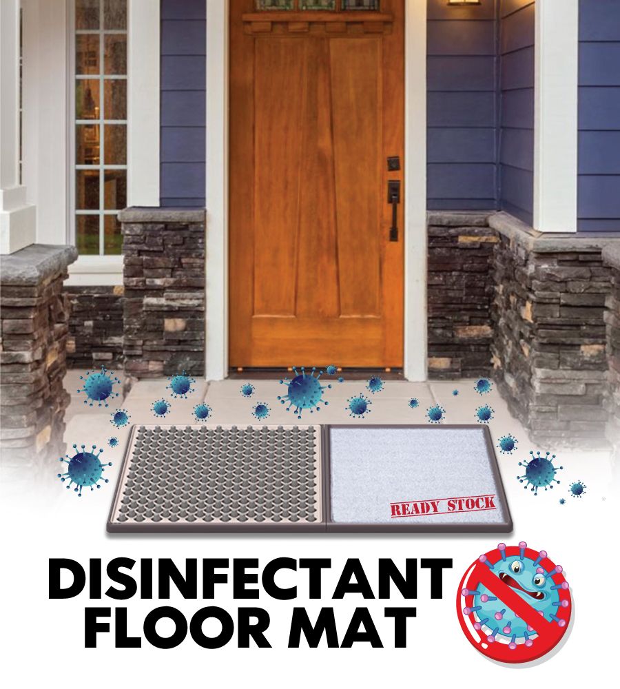 [Clearance Sale] 3D Disinfectant Floor Mat With Absorbent Carpet