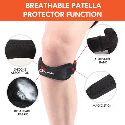 Soft Brace Knee Protector Belt Adjustable Breathable Patella Tendon Strap Guard