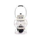 Barebones Railroad Lantern Vintage White