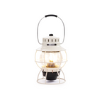 Barebones Railroad Lantern Vintage White