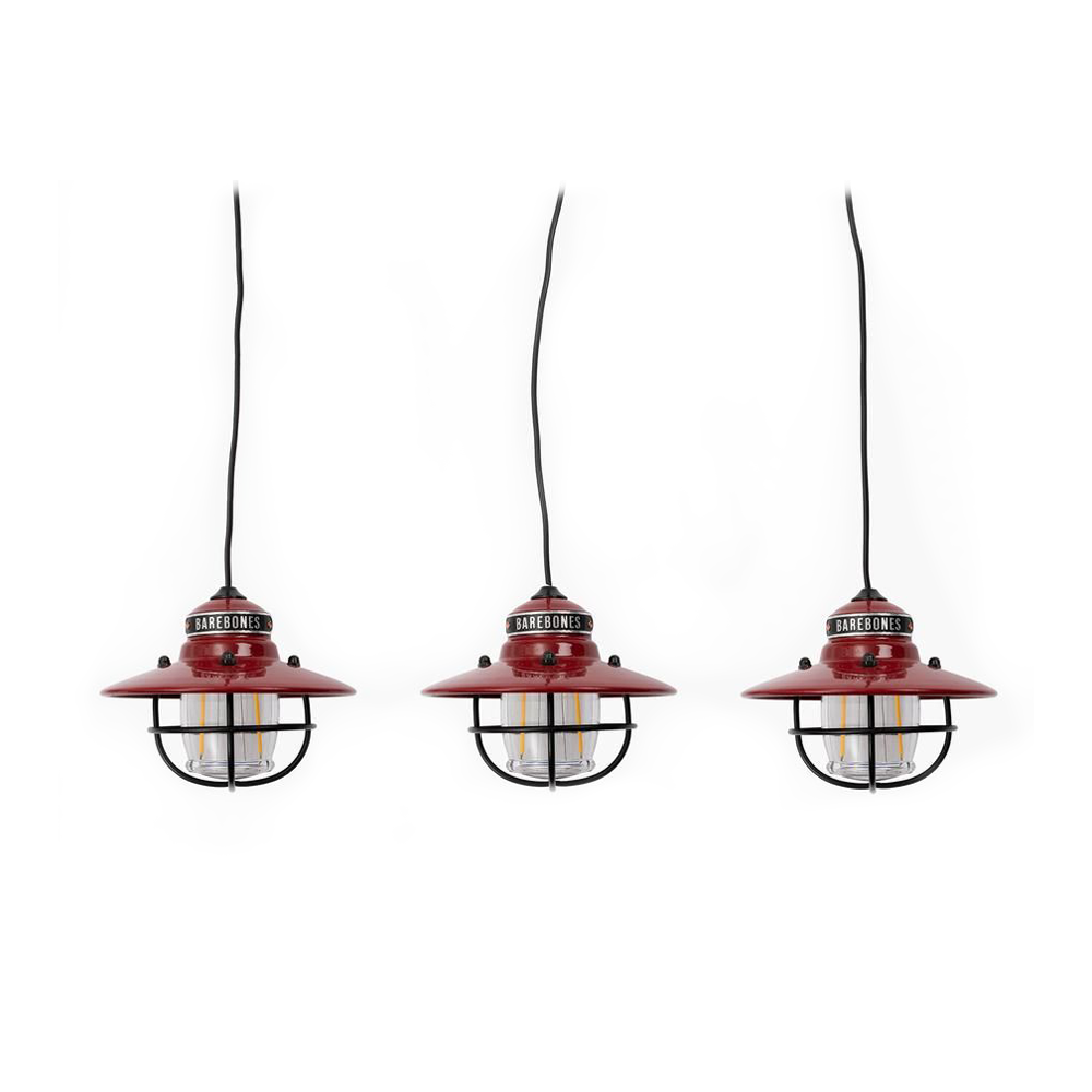 Barebones Edison String Lights Red