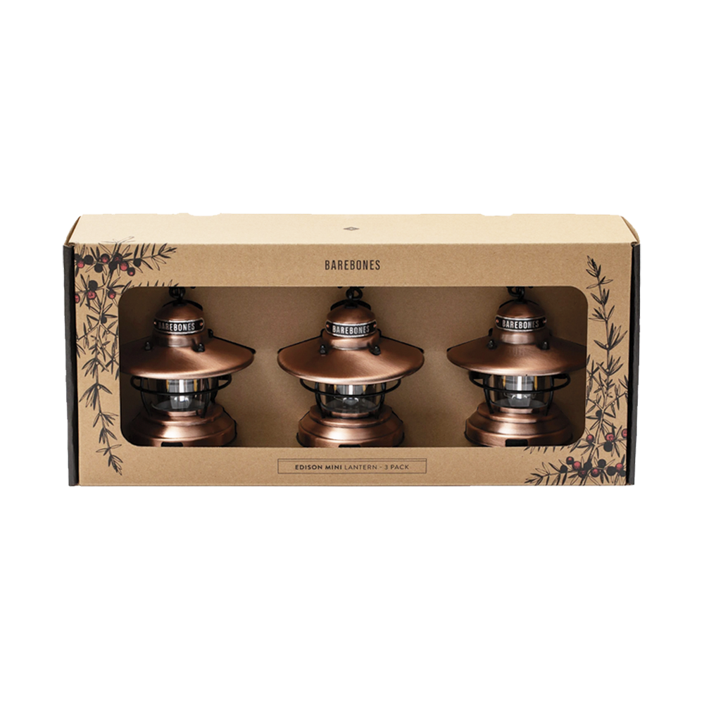 Barebones Edison Mini Lantern Copper - (3-Pack)