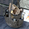 Post General Waxed Canvas Tool Bag Round - Grey