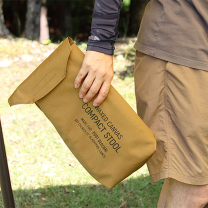 Post General Waxed Canvas Compact Stool