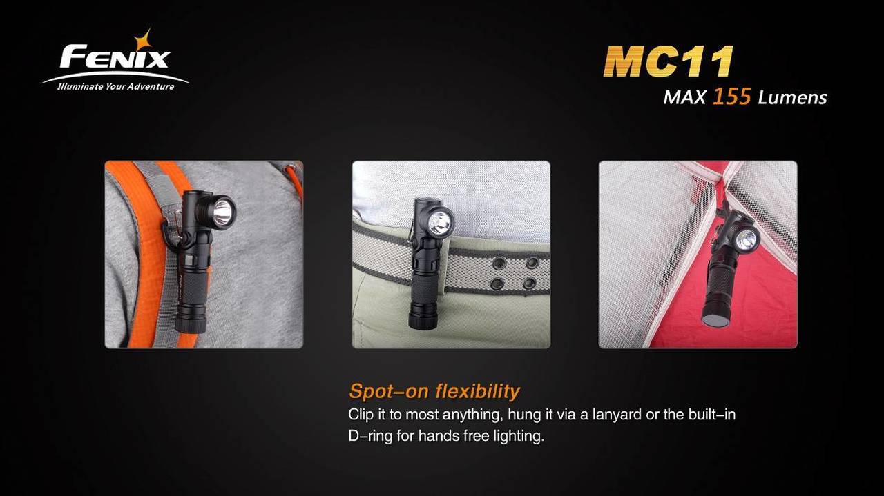 Fenix MC11 Anglelight Black Upgraded Version 155 Lumens