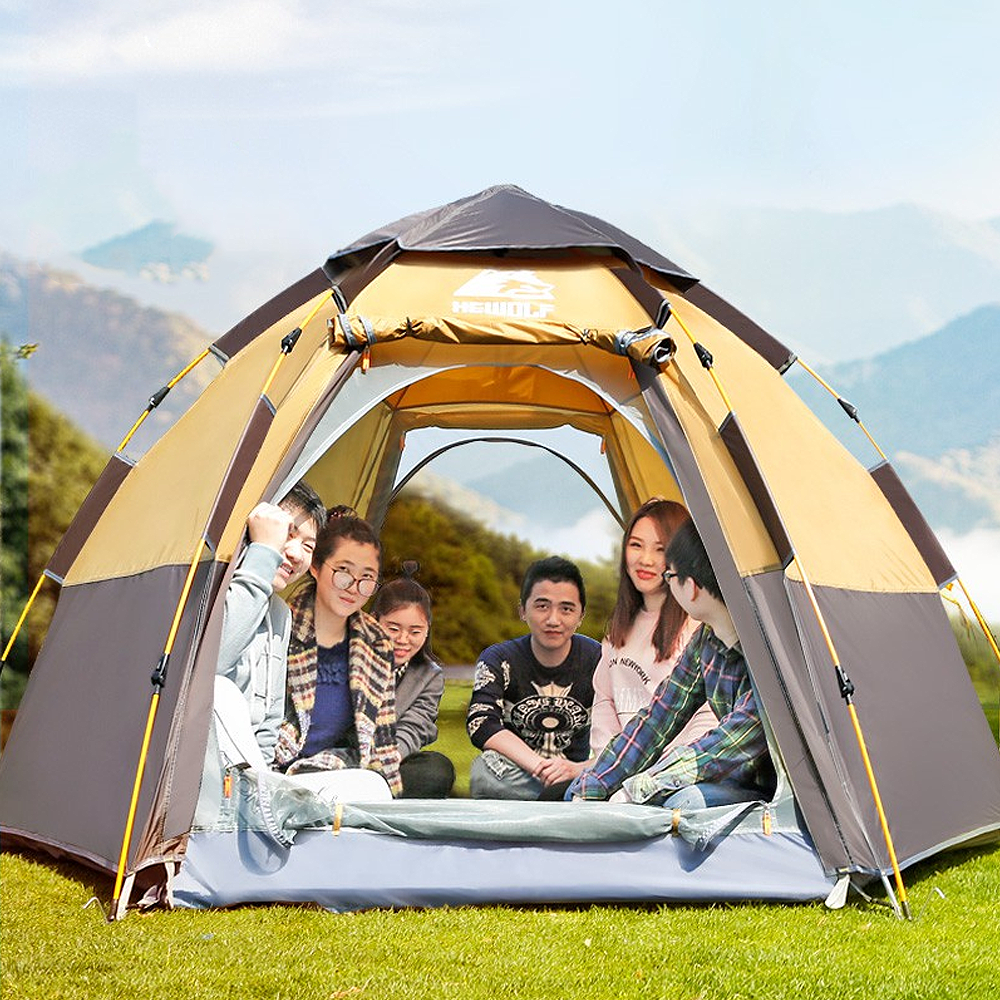 Hewolf 3-5 Person Automatic System Large Outdoor Camping Tent