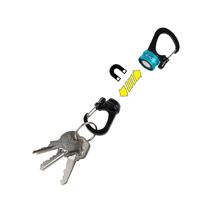 Nite Ize SlideLock® 360° Magnetic Locking Dual Carabiner - Blue