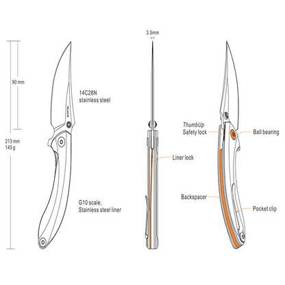 Ruike P155-W Folding Knife