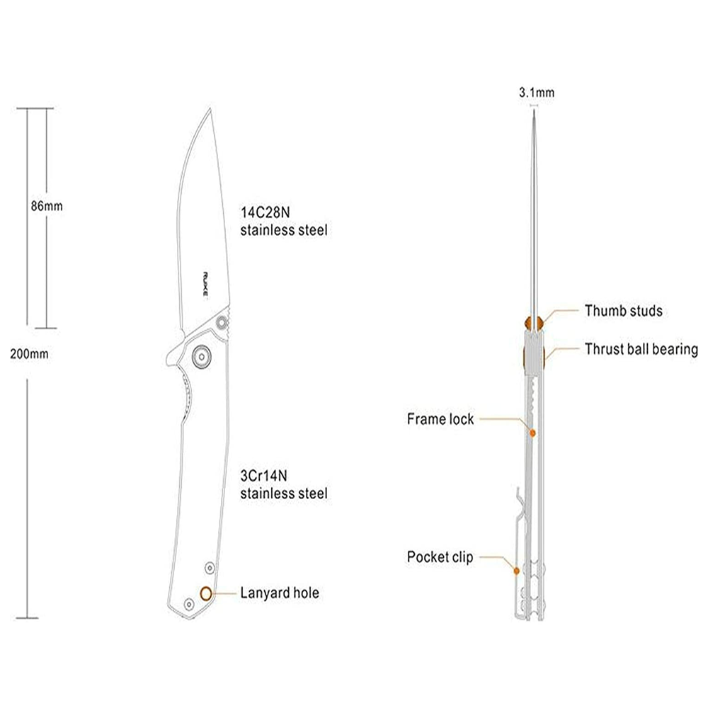 Ruike P801-SB Folding Knife