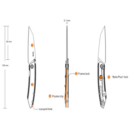 Ruike P831-SF Folding Knife