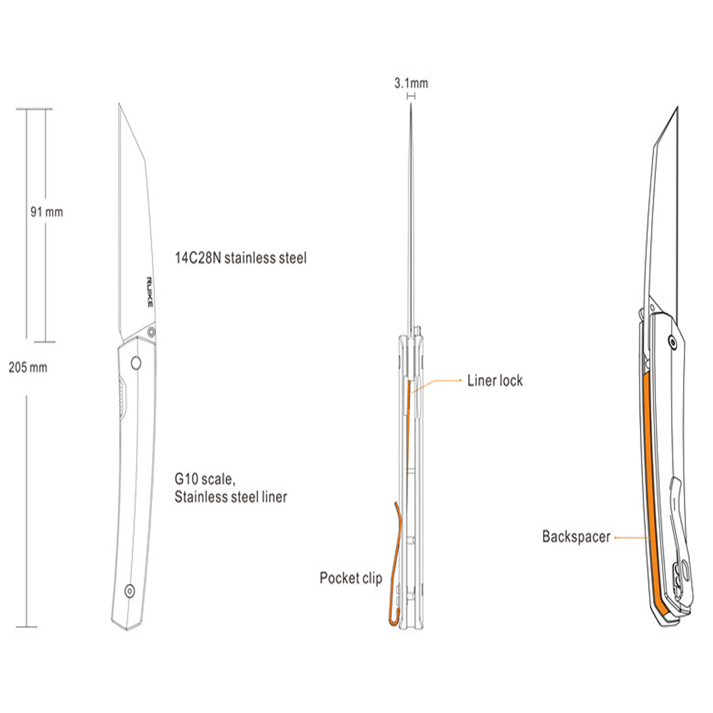 Ruike P865-B Knife