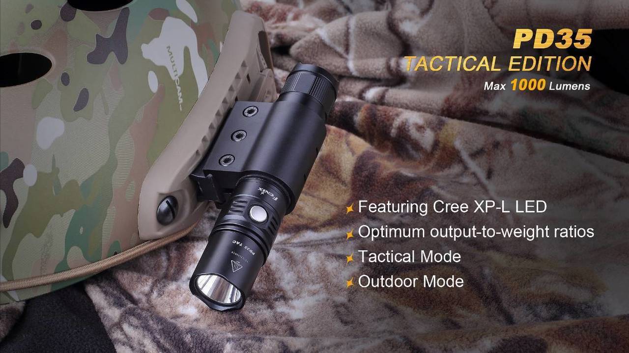 Fenix PD35 TAC Tactical Edition Flashlight 1000 Lumen