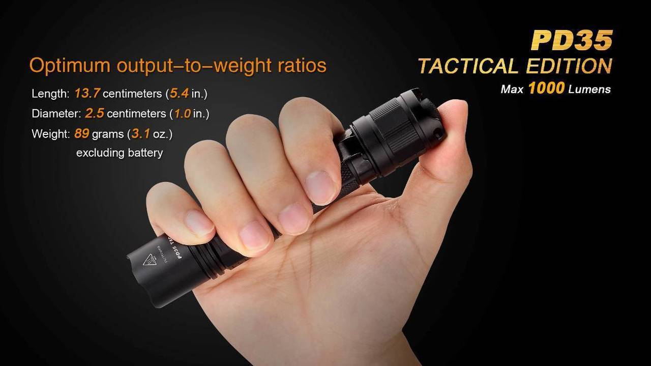 Fenix PD35 TAC Tactical Edition Flashlight 1000 Lumen