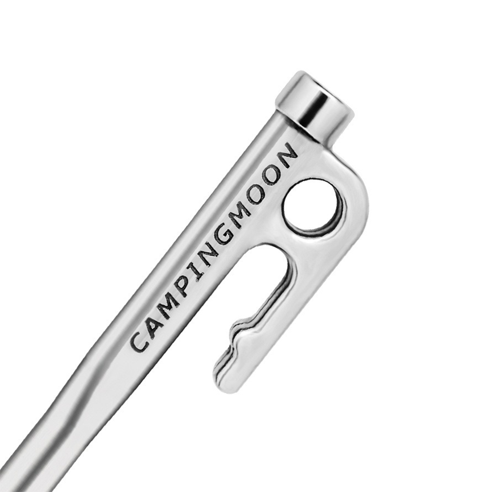 Campingmoon Stainless Steel Tent Pegs Silver