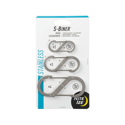 Nite Ize S-Biner® Stainless Steel Dual Carabiner Combo 3 Pack - Stainless