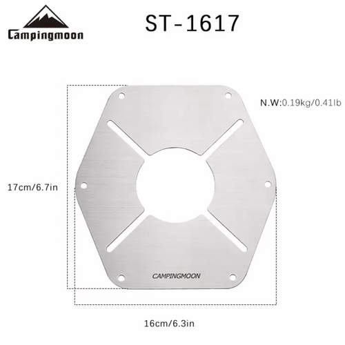 Campingmoon Outdoor Camping Stove Board 17*16cm Insulation Manufacturer Supply Metal Part