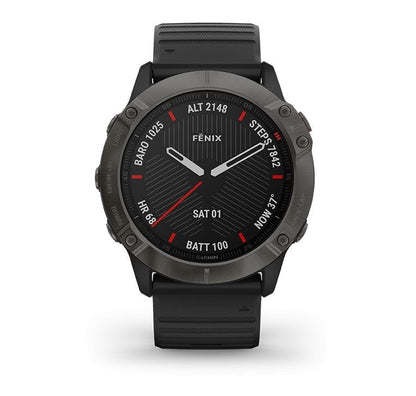 Garmin Fenix 6X GPS Watch - Sapphire Carbon Gray