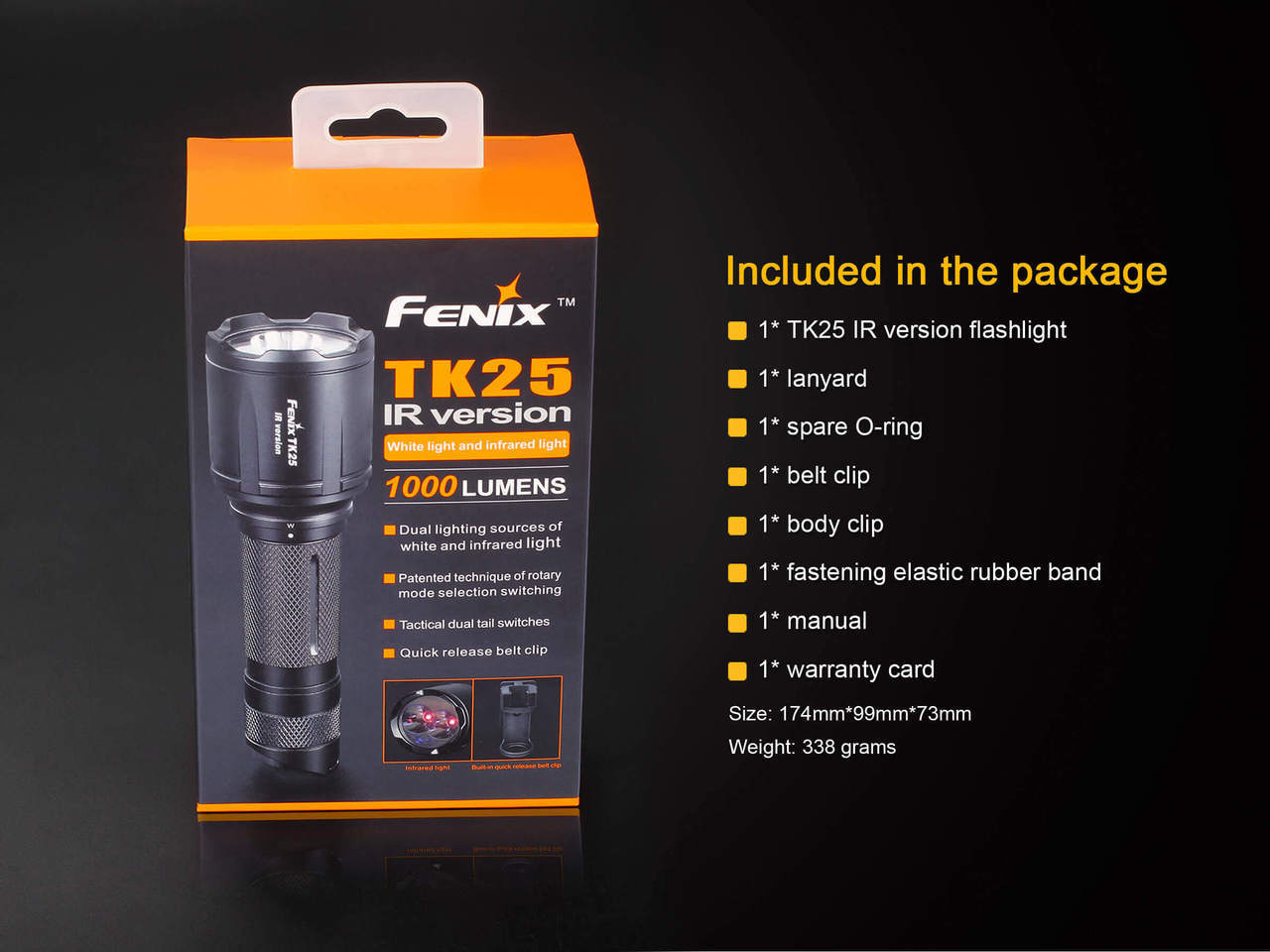 Fenix TK25 LED Flashlight IR Version BLACK