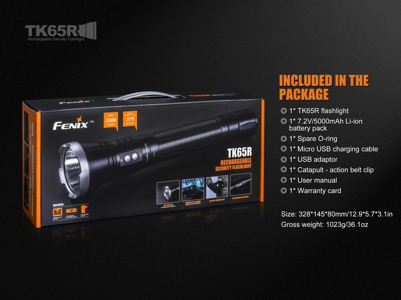 Fenix TK65R Rechargable Security Flashlight