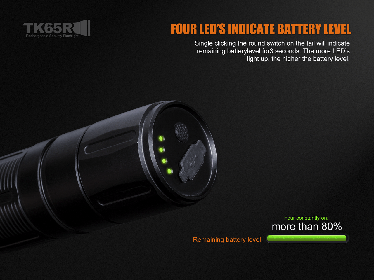 Fenix TK65R Rechargable Security Flashlight