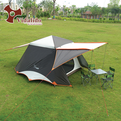 Vidalido Large Instant Cabin Tent Plus - White Coffee