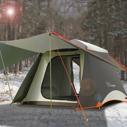 Vidalido Large Instant Cabin Tent Plus - White Coffee