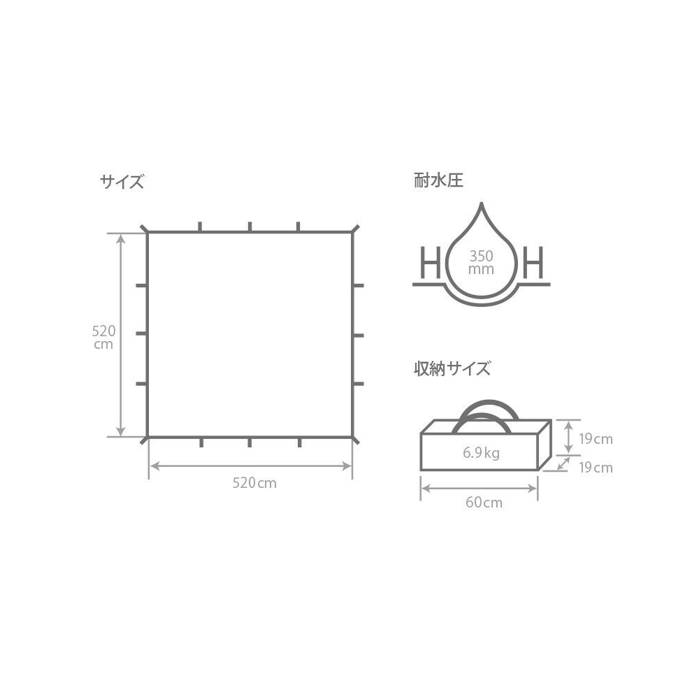 DOD かるい チーズタープ カーキ M