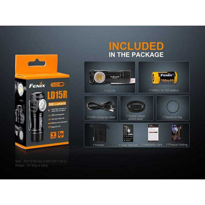 Fenix LD15R XP-G3 USB Rechargeable LED Flashlight Black