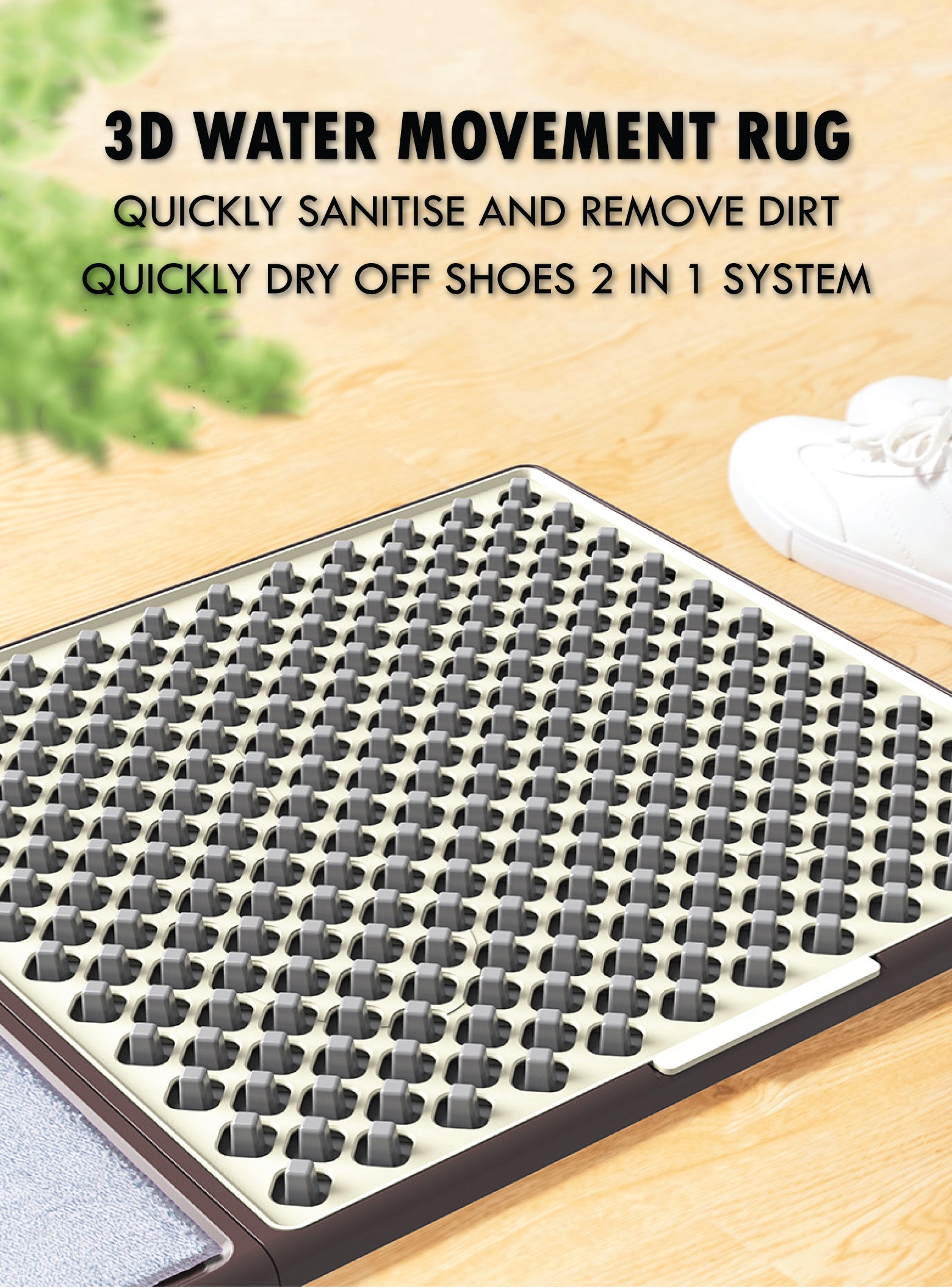 [Clearance Sale] 3D Disinfectant Floor Mat With Absorbent Carpet
