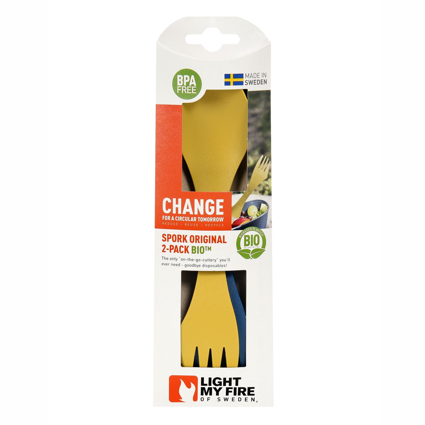 Light My Fire Spork BIO 2-pack - rustyorange/slatyblack