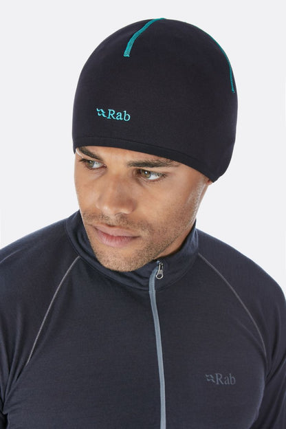 Rab Powerstretch Beanie – Black/Red Logo