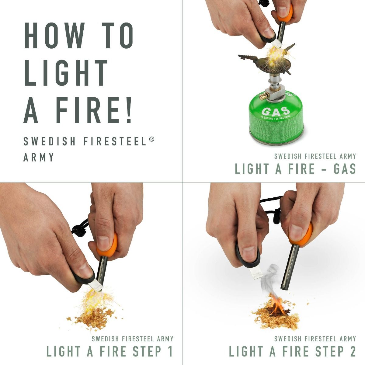 Light My Fire FireSteel BIO Army – Rusty Orange