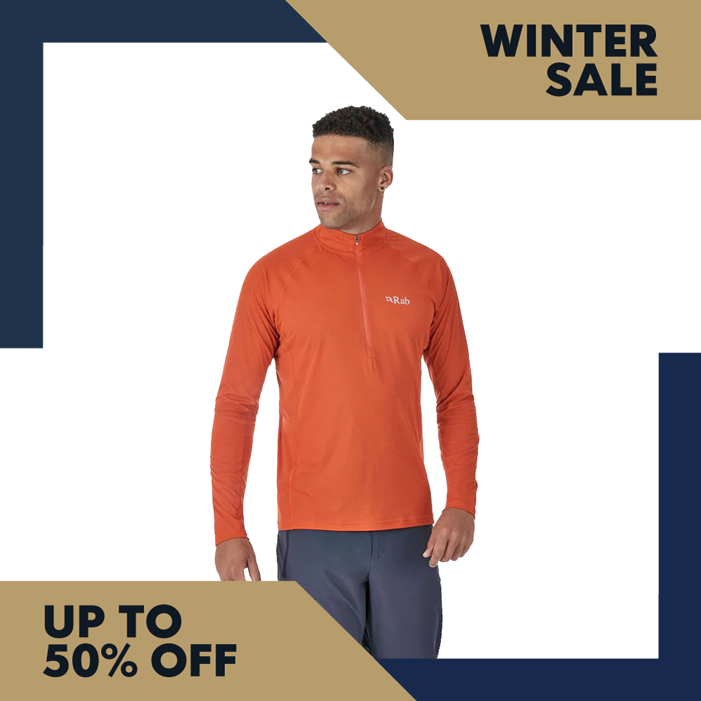 Rab Pulse Long Sleeve Zip - Firecracker