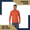 Rab Pulse Long Sleeve Zip - Firecracker