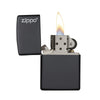 Zippo 218ZL Black Matte With Zippo Logo - Refillable Windproof Lighter