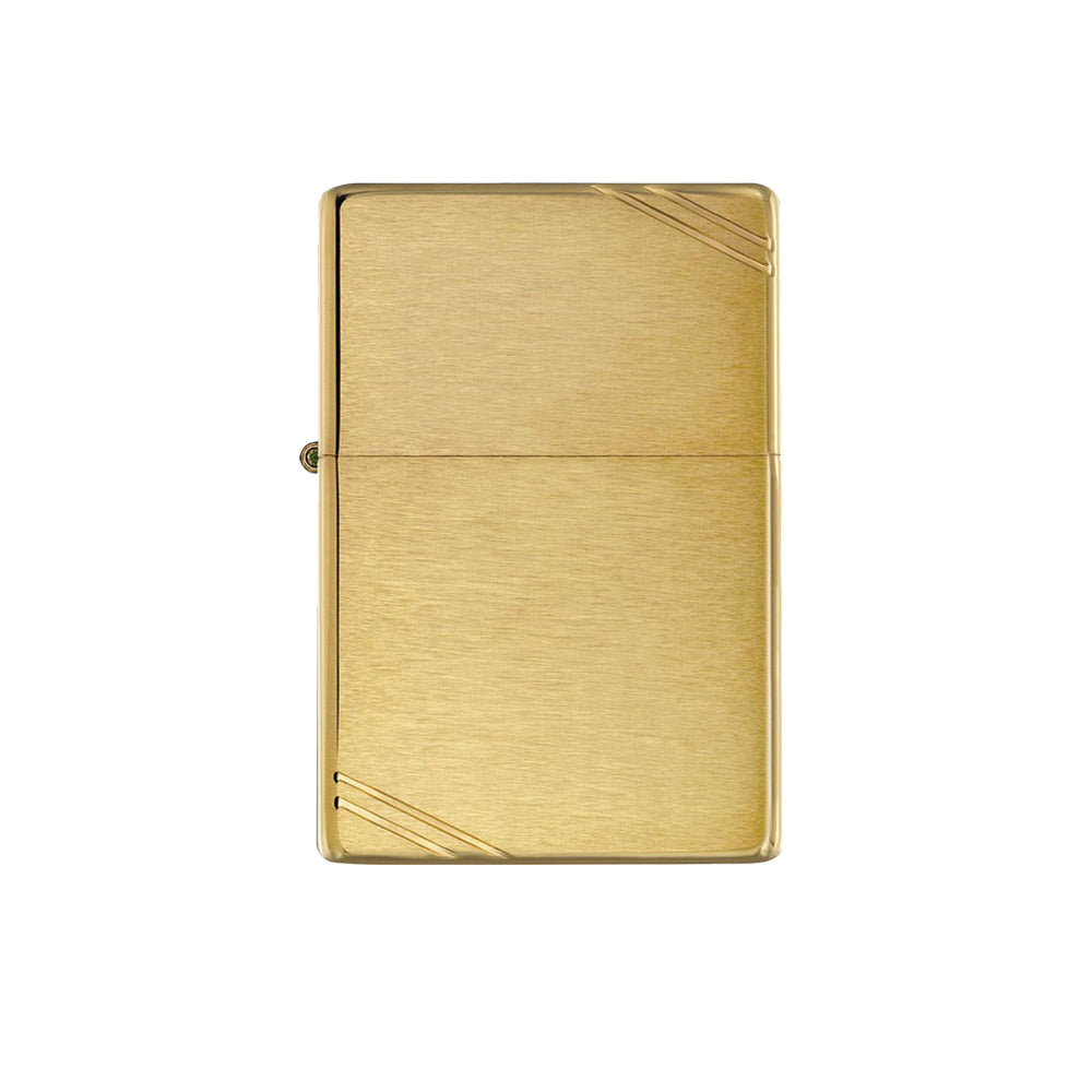 Zippo 240 Brushed Brass Vintage With Slashes